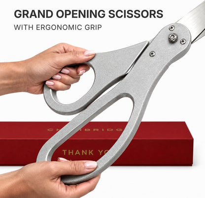 20 inch silver ceremonial scissors — detail