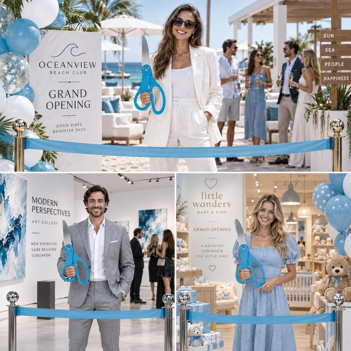 20 inch light blue grand opening scissors