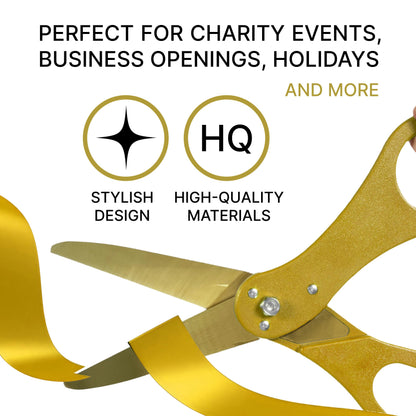 20" Gold Grand Opening Ceremony Kit with Gold Blades (Gold Ribbon)