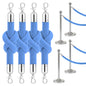 4-Piece Colored Velvet Rope Set — 5 ft