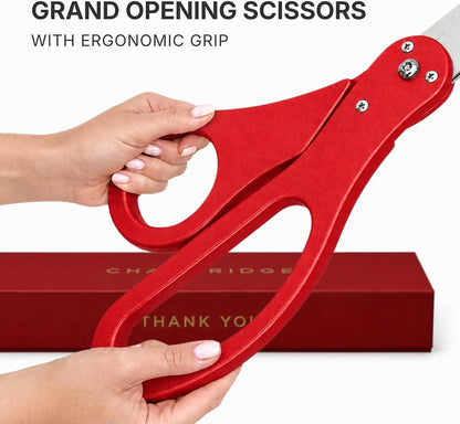 20 inch red ceremonial scissors — detail