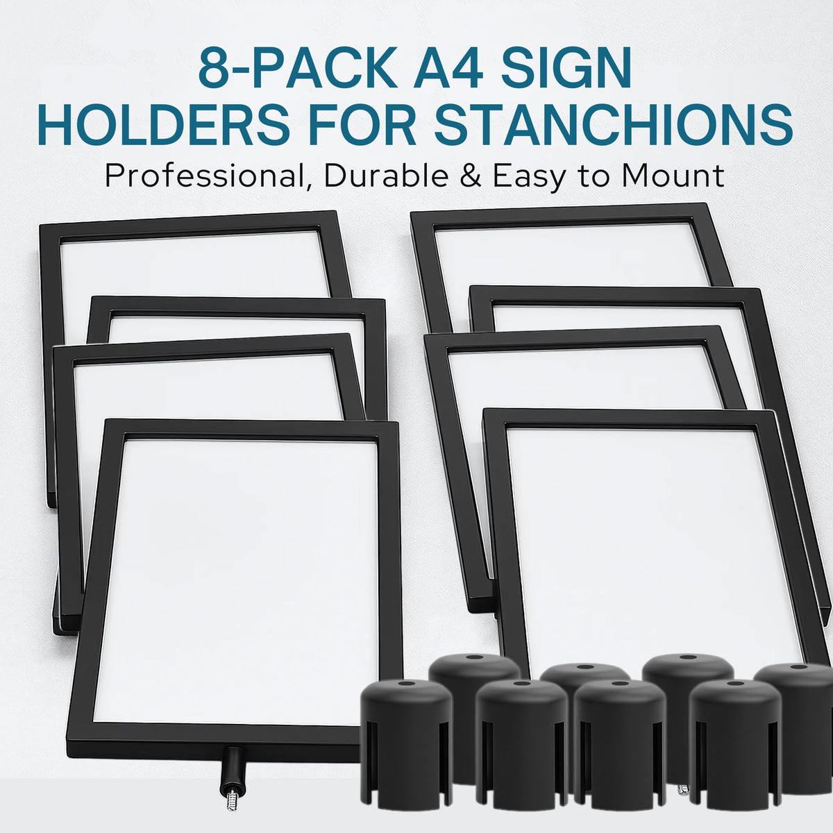 Stanchion Sign Holders for 8.5 x 11 in. Signs
