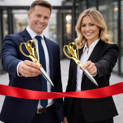 11" Gold Ribbon Cutting Scissors