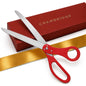 Red Scissor and Gold Ribbon / 25 Inch