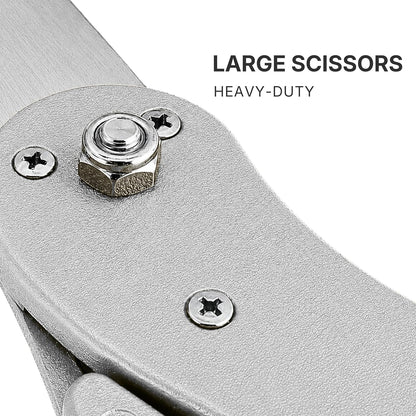 20 inch silver scissors at a ribbon cutting ceremony