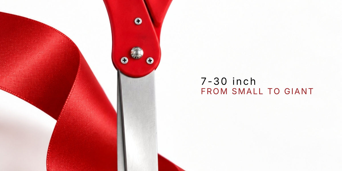7 to 30 inch ceremonial scissors, from small to giant