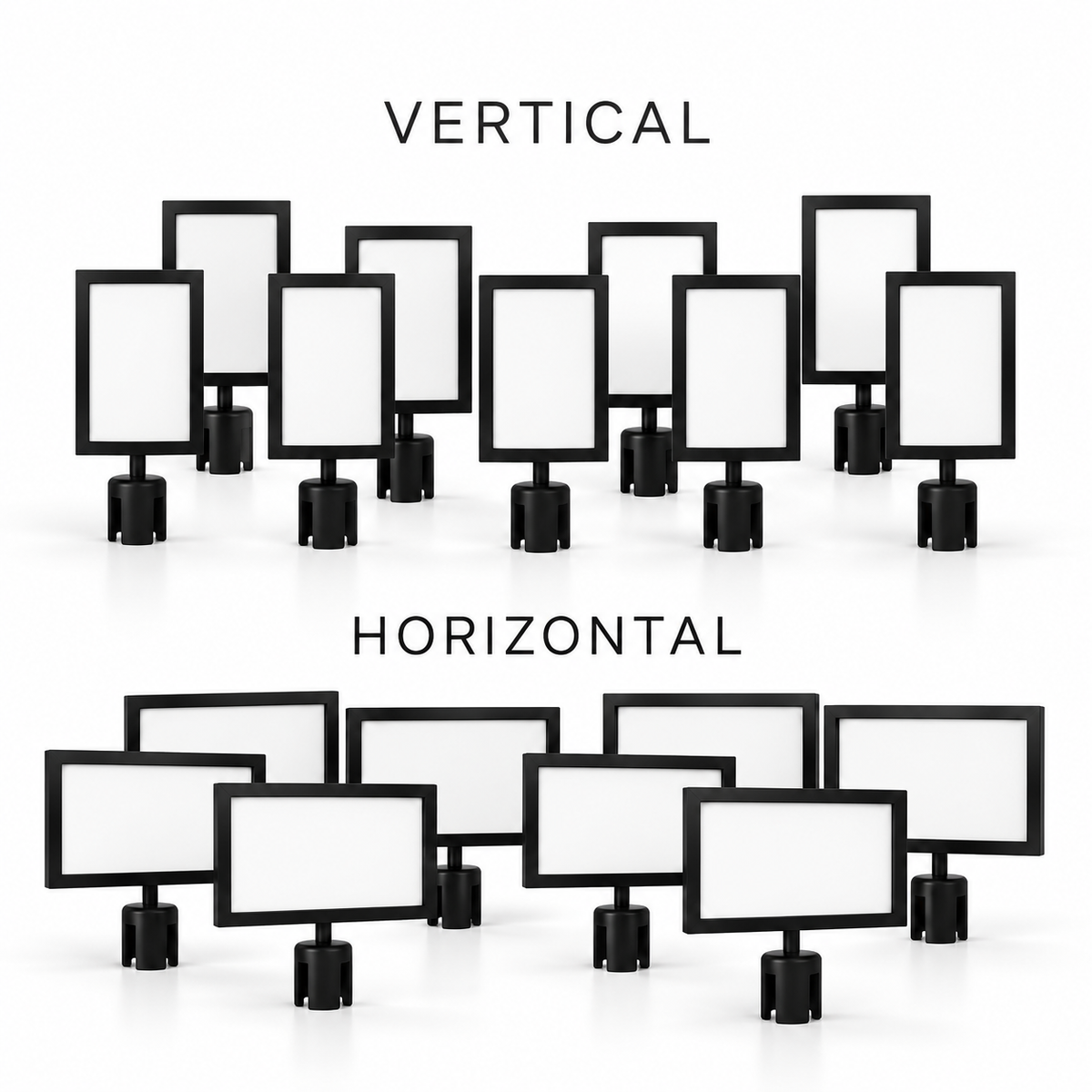 Vertical and horizontal sign holders